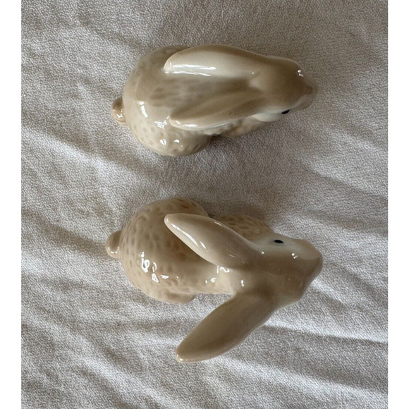 Otagiri Rabbit Set Bunny by Mann Set 2 Bunnies Easter Ceramic Japan - Picture 5 of 8